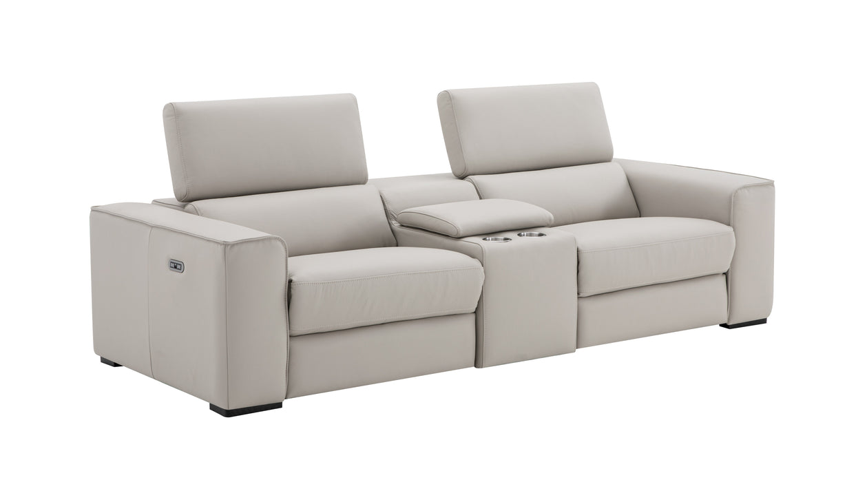 J & M Furniture Picasso Love Seat in Silver Grey