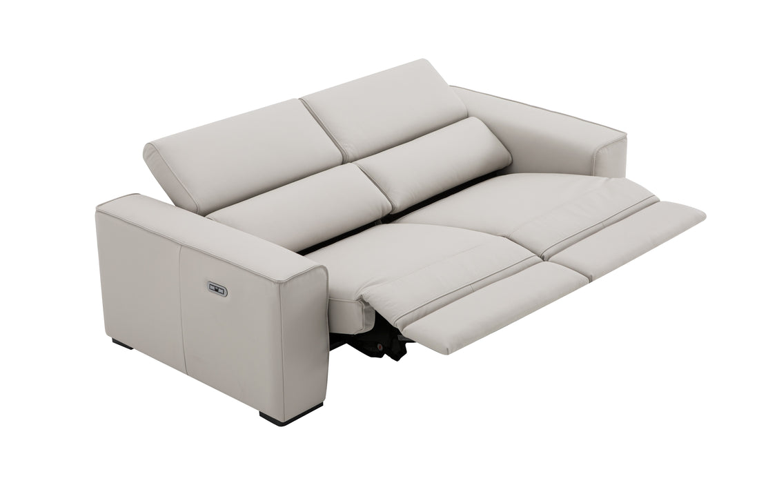 J & M Furniture Picasso Love Seat in Silver Grey