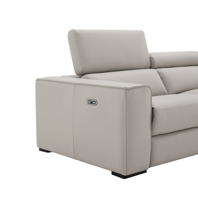 J & M Furniture Picasso Sofa in Silver Grey
