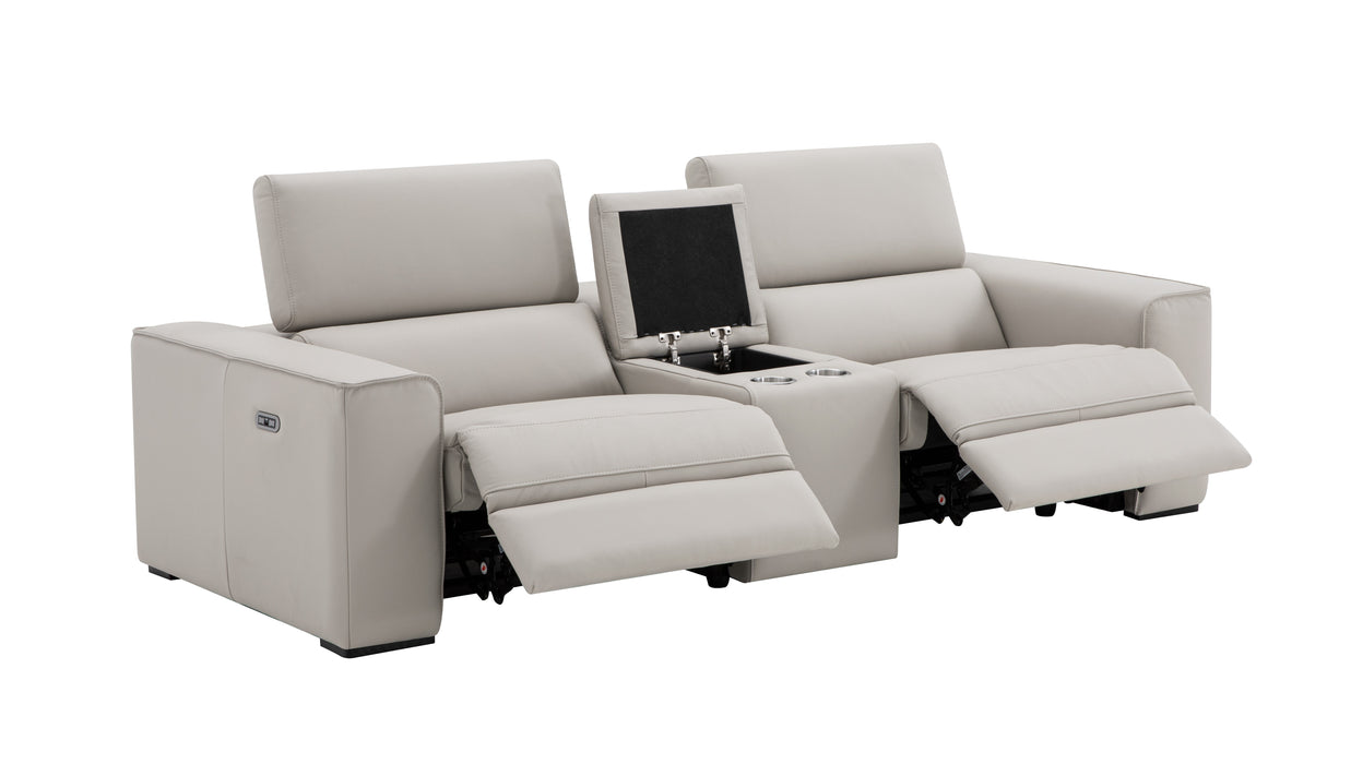 J & M Furniture Picasso Love Seat in Silver Grey