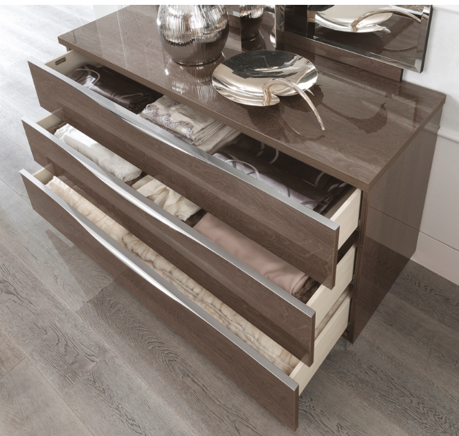 Platinum LEGNO Single Dresser & Mirror SILVER BIRCH