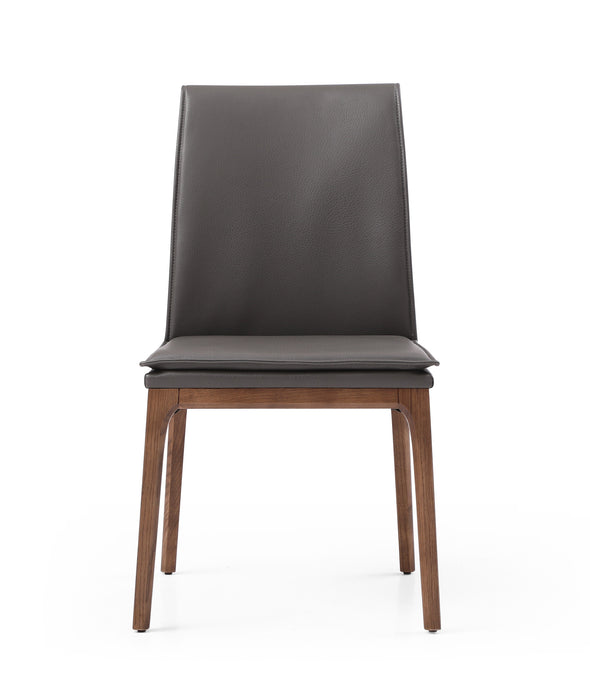J & M Furniture MO Portland Chair in Grey and Walnut