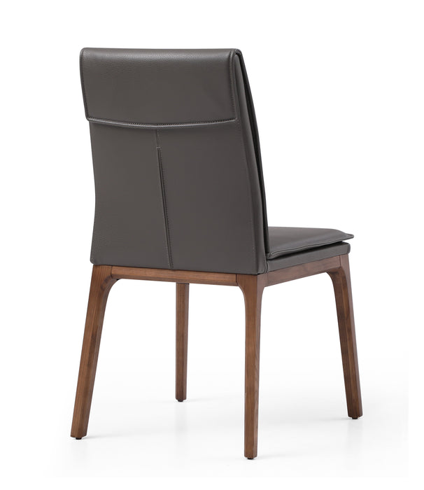 J & M Furniture MO Portland Chair in Grey and Walnut