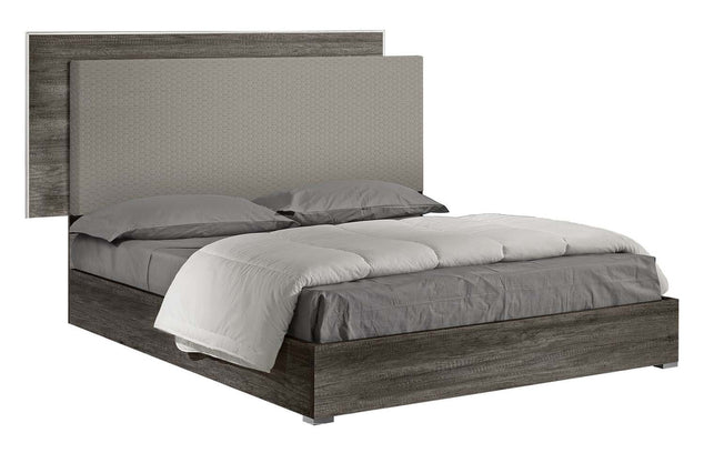 J & M Furniture Portofino Queen Bed in Grey