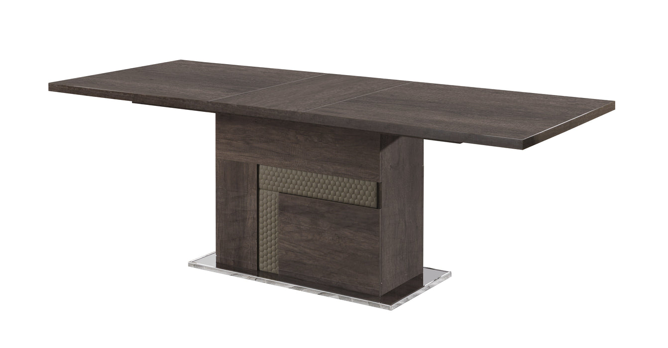 J & M Furniture Portofino Dining Table in Canyon Oak