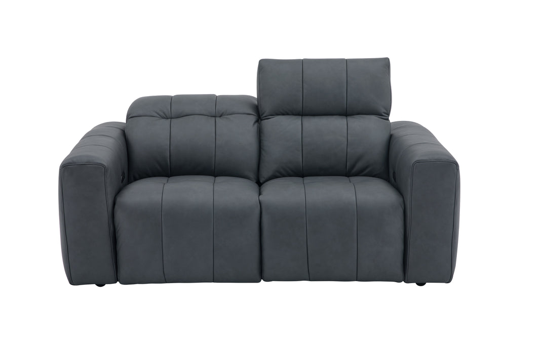 J & M Furniture Prescott Loveseat in Dark Grey