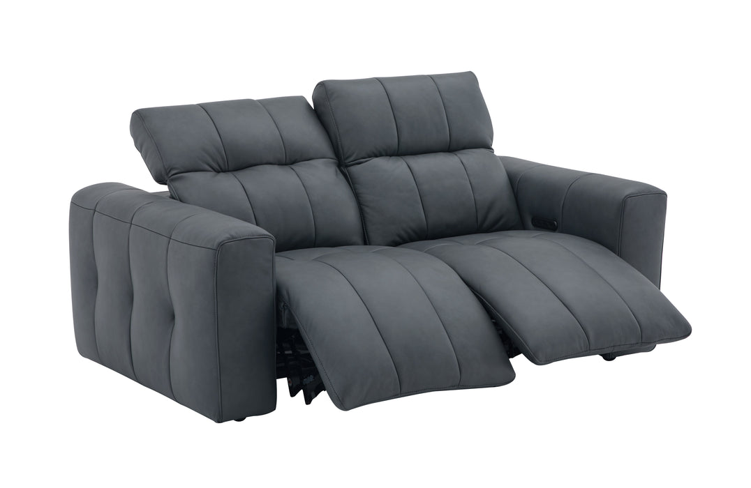 J & M Furniture Prescott Loveseat in Dark Grey