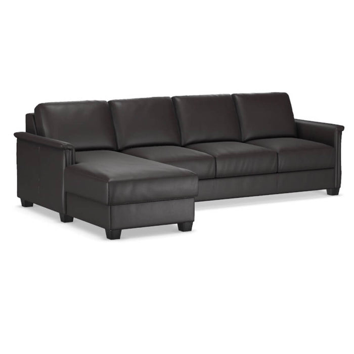 Slofa The Retreat Sectional Sleeper Sofa by Omnia Leather (with Storage Chaise on the LEFT)
