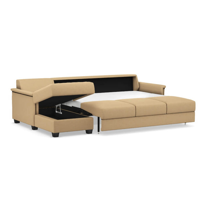 Slofa The Retreat Sectional Sleeper Sofa by Omnia Leather (with Storage Chaise on the LEFT)