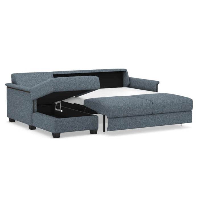 Slofa The Retreat Sectional Sleeper Sofa by Omnia Leather (with Storage Chaise on the LEFT)
