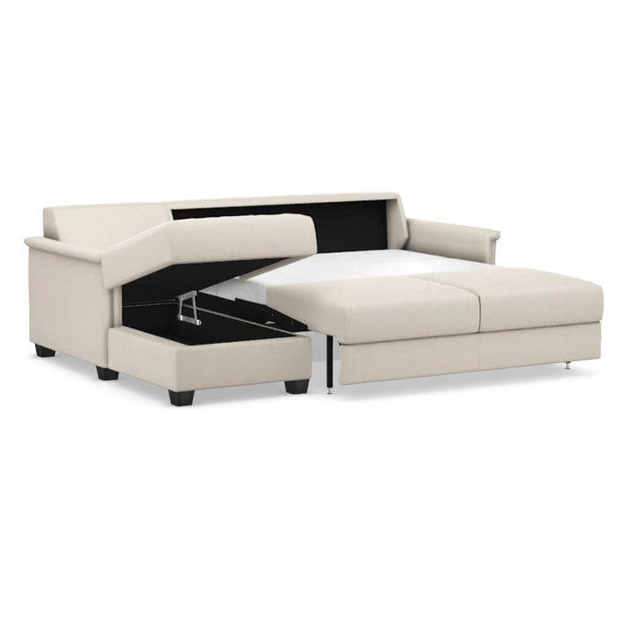 Slofa The Retreat Sectional Sleeper Sofa by Omnia Leather (with Storage Chaise on the LEFT)