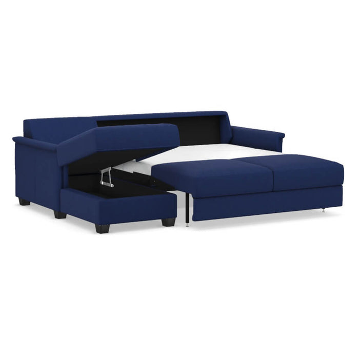 Slofa The Retreat Sectional Sleeper Sofa by Omnia Leather (with Storage Chaise on the LEFT)