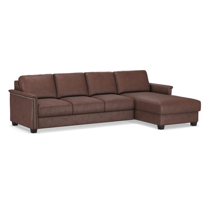 Slofa The Retreat Sectional Sleeper Sofa by Omnia Leather (with Storage Chaise on the RIGHT)