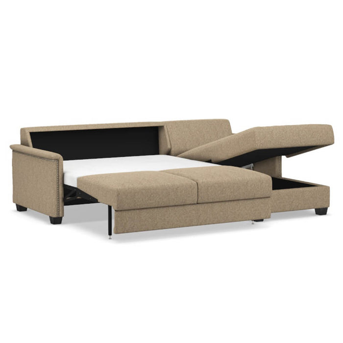 Slofa The Retreat Sectional Sleeper Sofa by Omnia Leather (with Storage Chaise on the RIGHT)