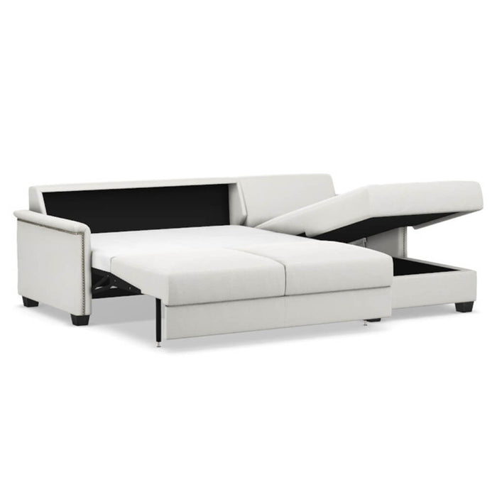 Slofa The Retreat Sectional Sleeper Sofa by Omnia Leather (with Storage Chaise on the RIGHT)