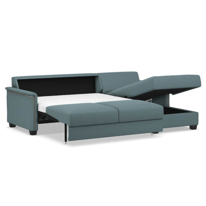 Slofa The Retreat Sectional Sleeper Sofa by Omnia Leather (with Storage Chaise on the RIGHT)