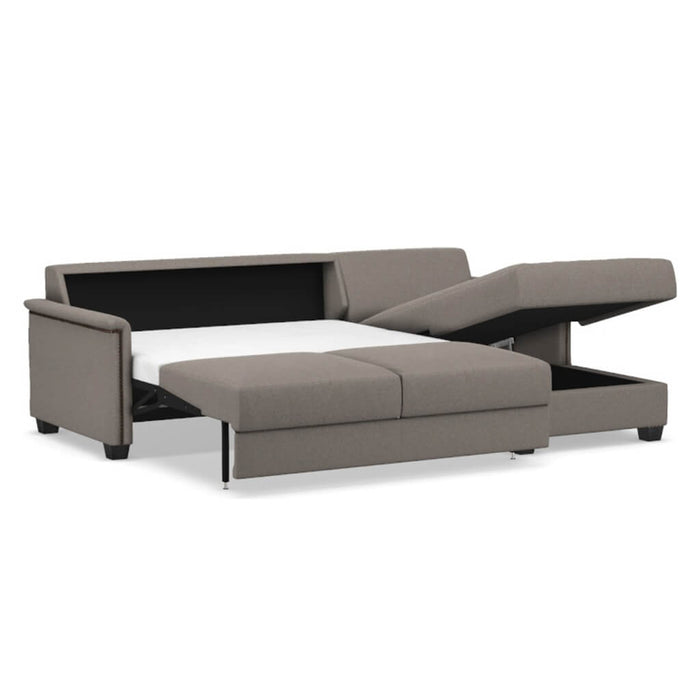 Slofa The Retreat Sectional Sleeper Sofa by Omnia Leather (with Storage Chaise on the RIGHT)