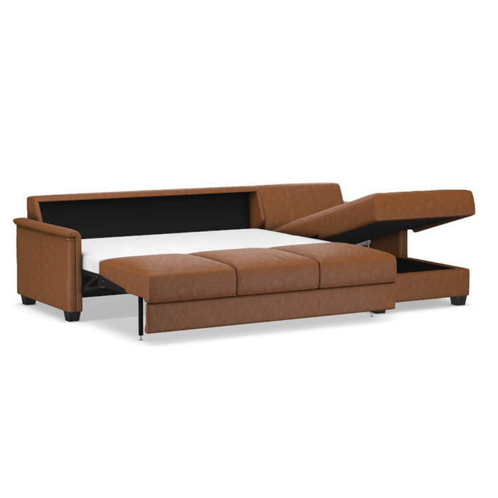 Slofa The Retreat Sectional Sleeper Sofa by Omnia Leather (with Storage Chaise on the RIGHT)