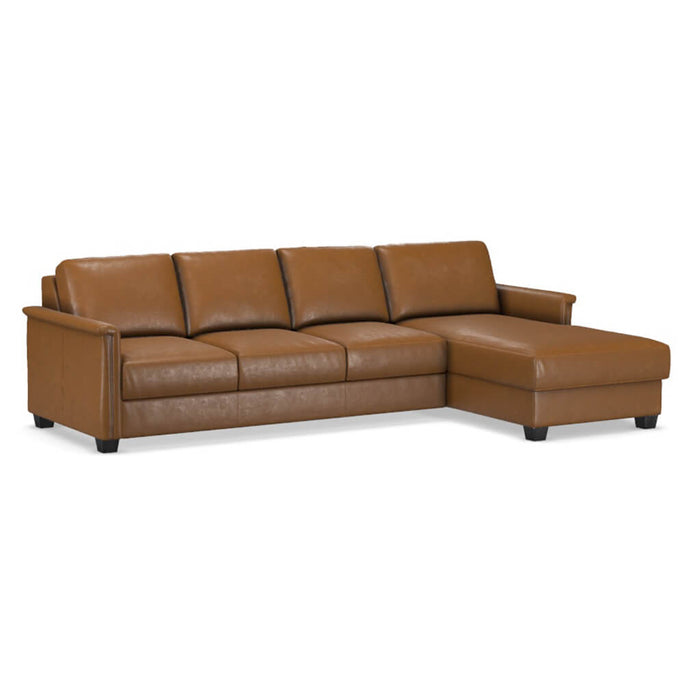 Slofa The Retreat Sectional Sleeper Sofa by Omnia Leather (with Storage Chaise on the RIGHT)