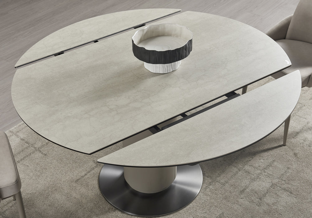 J & M Furniture RH 130 Extension Table in Taupe