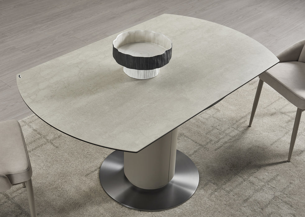 J & M Furniture RH 130 Extension Table in Taupe
