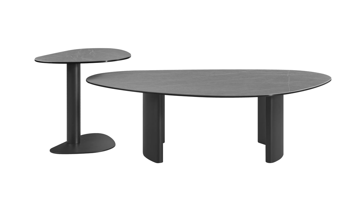 J & M Furniture RH 9698 Coffee Table in Charcoal Grey