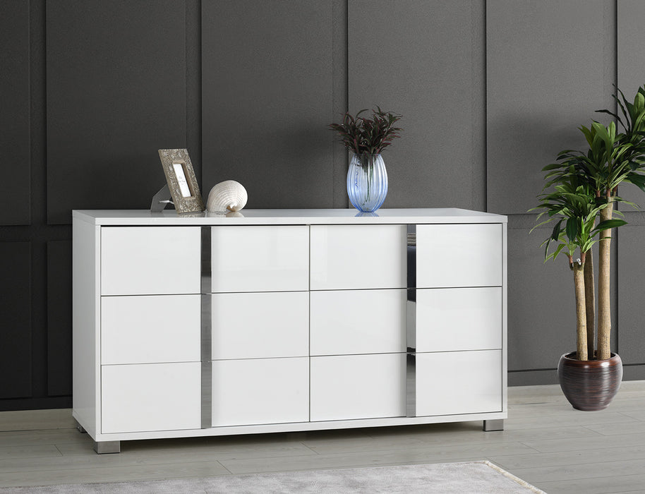 J & M Furniture Giulia Dresser in White