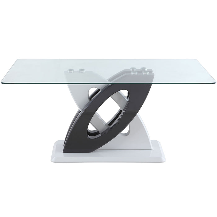 Chintaly STELLA Modern Glass Top Dining Table