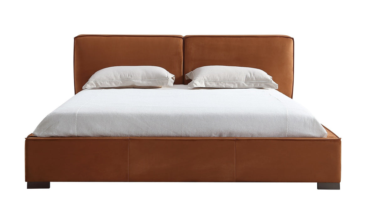 J & M Furniture Serene King and Queen Size Bed in Chestnut