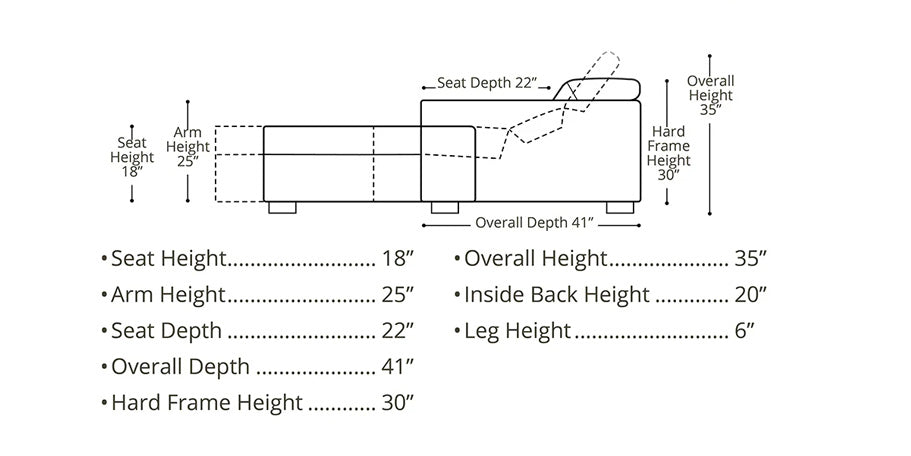 Slofa The Eden Sectional Sleeper Sofa by Omnia Leather (with Storage Chaise on the RIGHT)