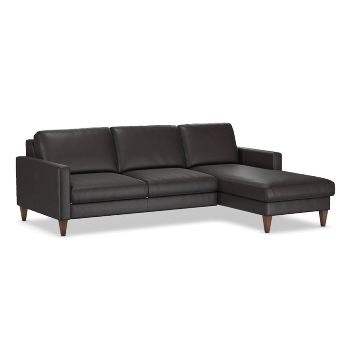 Slofa The Bliss Sectional Sleeper Sofa by Omnia Leather (with Storage Chaise on the RIGHT)
