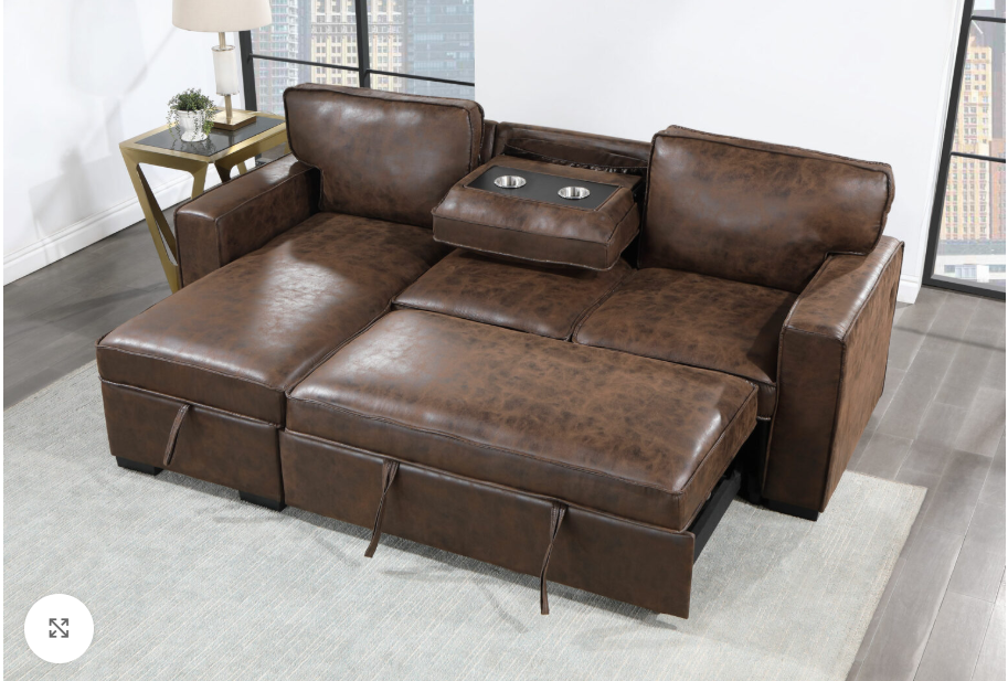 Global Furniture U0203 Coffee Reversible Pull Out Sofa Bed