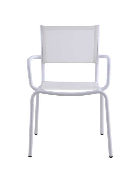 Chintaly VENTURA Outdoor Arm Chair w/ Aluminum Frame - 4 per box Matte White