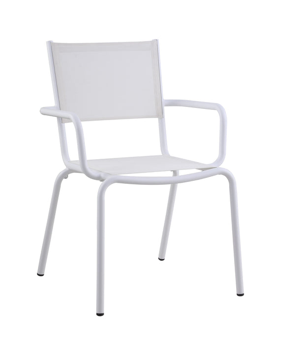 Chintaly VENTURA Outdoor Arm Chair w/ Aluminum Frame - 4 per box Matte White