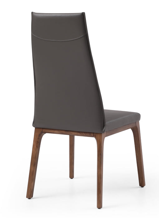 J & M Furniture MO Windsor High Back Chair in Grey and Walnut