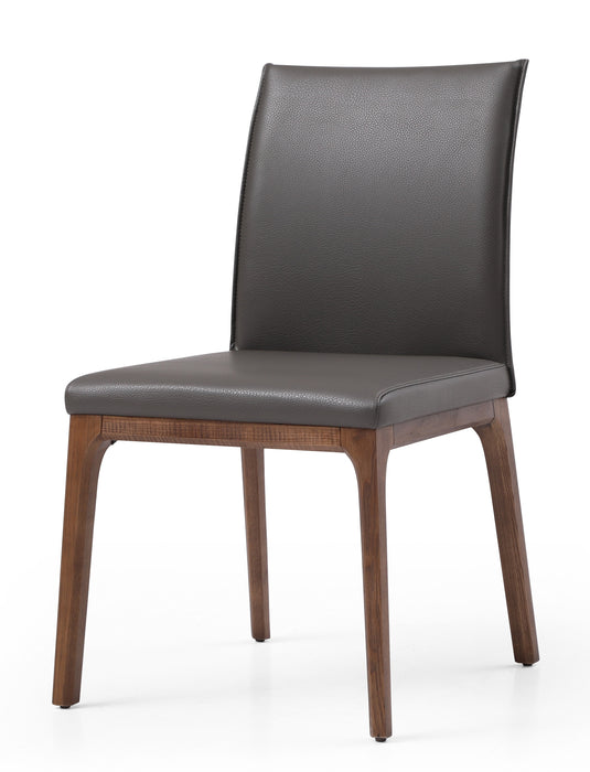 J & M Furniture MO Windsor Low Back Chair in Grey and Walnut