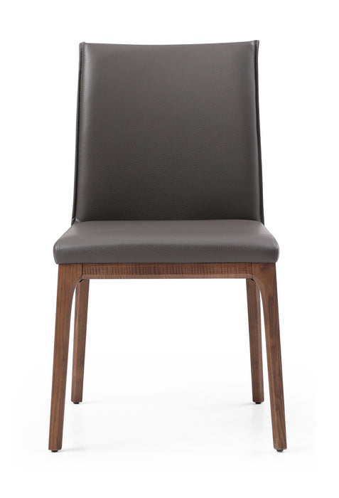 J & M Furniture MO Windsor Low Back Chair in Grey and Walnut