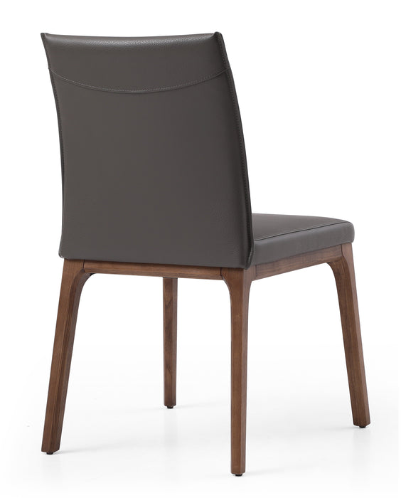 J & M Furniture MO Windsor Low Back Chair in Grey and Walnut