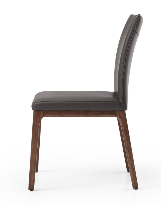J & M Furniture MO Windsor Low Back Chair in Grey and Walnut