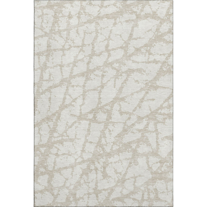 10' X 14' Abstract Washable Area Rug With UV Protection (676854) - Ivory / Beige