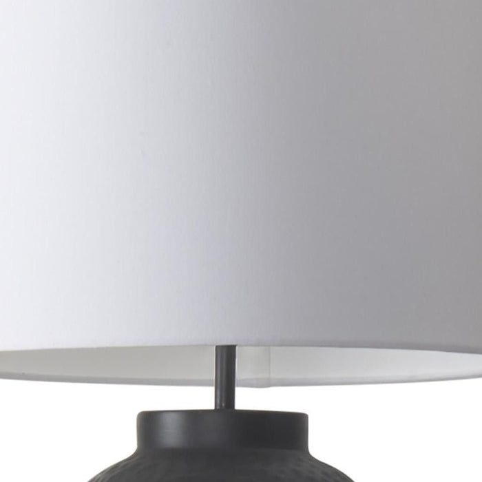 Novelty Table Lamp With Drum Shade - Black / White