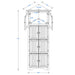Giga tall accent storage cabinet with doors and four shelves, ideal for living room, kitchen, office, or bedroom storage.