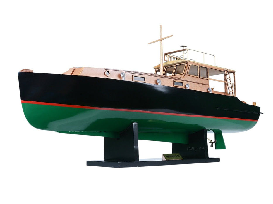 Hand Painted Model Boat (624222) - Light Brown / Black