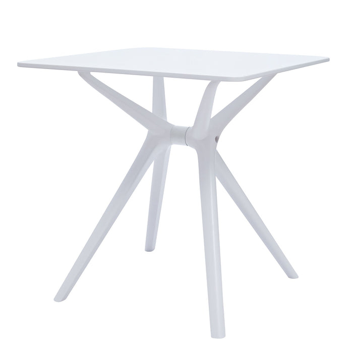 28" Heavy Duty Plastic Trestle Base Dining Table - White