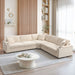 Giga convertible L-shaped sectional sofa with armrest storage, cup holders, USB charger, oversized, modular, plush and comfortable.