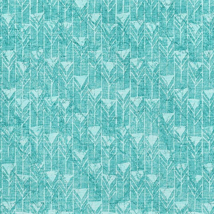 10' X 14' Geometric Washable Area Rug With UV Protection (647122) - Teal / Ivory
