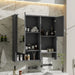Modern Giga wall-mounted bathroom medicine cabinet with mirror and storage, featuring sleek design and mirror front for bathroom organization.
