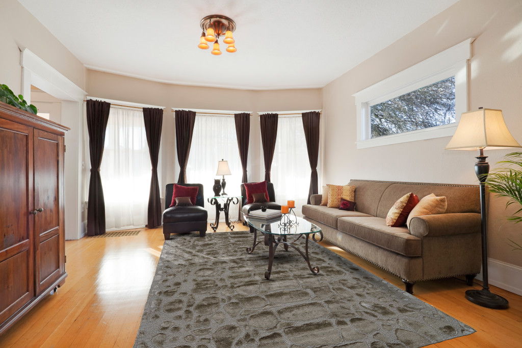 5' x 8' Abstract Hand Tufted Area Rug - Taupe And Gray