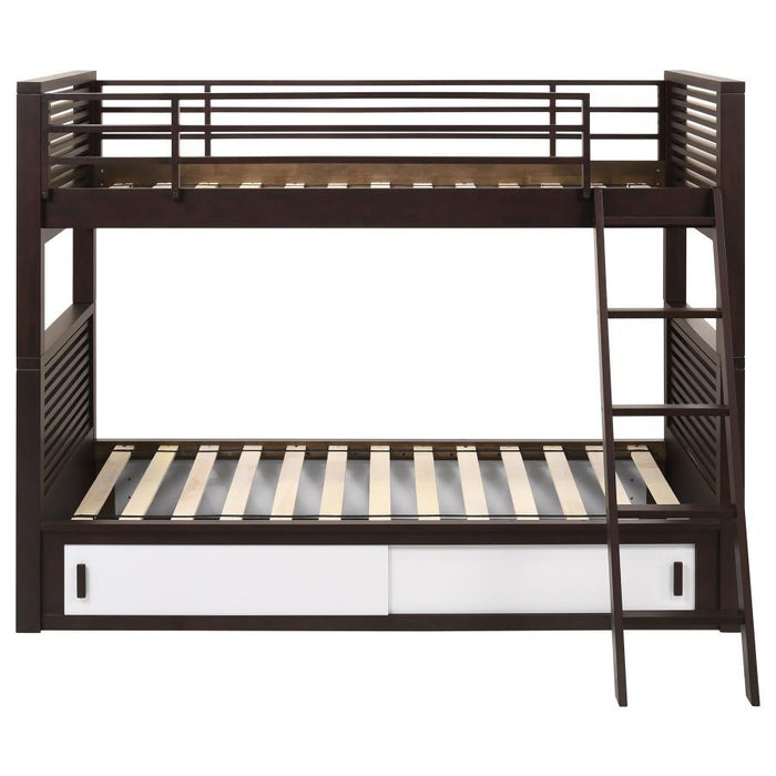 Oliver - Twin Over Twin Bunk Bed - Java