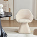Beige Giga 180° rotating accent chair with a modern swivel design, perfect for living room seating and style.